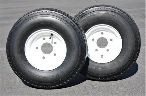 antego tire and wheel antego 2 pack trailer tire on rim 570 8 5 70 8 load c 5 lug white wheel