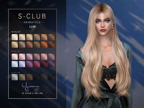 Hair N68 Yana By S Club From Tsr • Sims 4 Downloads