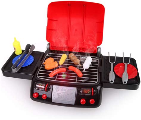 Lbla Pretend Play Food Bbq Playset Kitchen Toys With Light And Smoke
