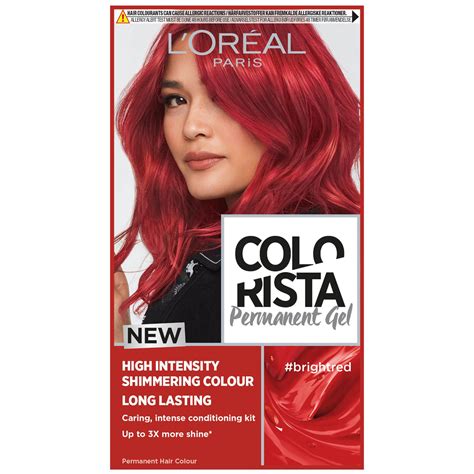 l oréal paris colorista permanent gel hair dye various shades bright red hair dye permanent