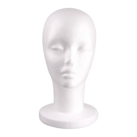 Female Styrofoam Mannequin Manikin Head Model Foam Wig Hair Hat Glasses