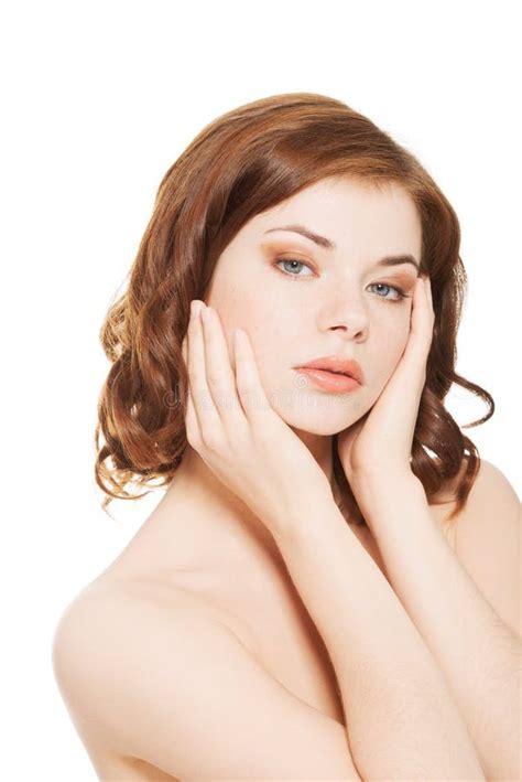 Beautiful Face Of Spa Woman With Healthy Clean Skin Stock Image
