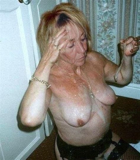 Old Granny Cum On Tits Cumception