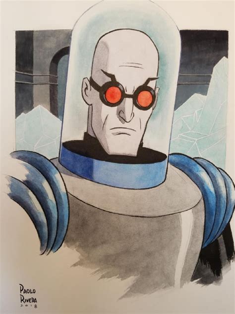 Paolo Rivera Mr Freeze Batman Animated Adventures Painting In Sam