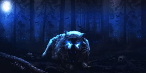 5100320 Nightmare Hd Wolf Forest 5k