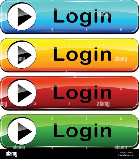 Illustration Of Login Web Buttons Design Set Stock Vector Image And Art