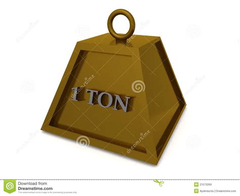 There are 2,000 pounds in one ton. One Ton Weight Royalty Free Stock Images - Image: 21073269
