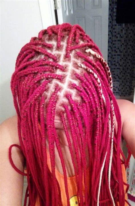 A simple hairdo with minimal upkeep, braids will keep your hair out of your face and make you look good while doing it. 45 Photos of Rockin' Red Box Braids