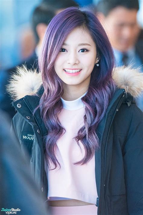 Tzuyu With Purple Hair Rtwice