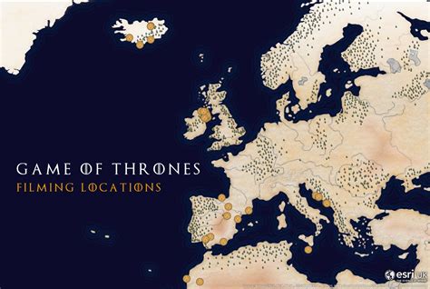 On The Map Game Of Thrones Filming Locations Resource Centre Esri Uk And Ireland