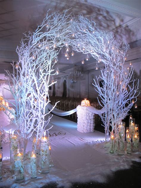 Stunning Winter Themed Ceremony Arch W Candle Accents~ Amarylli