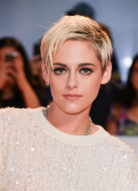 Every hairstyle kristen stewart has ever had from blonde to brunette to red to platinum, there is no hair colour that kristen stewart hasn't trialled. Kristen Stewart Debuts Blonde Hair and Pixie Cut ...