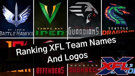 Ranking Xfl Team Names And Logos From Worst To Best Xfl Teams Team