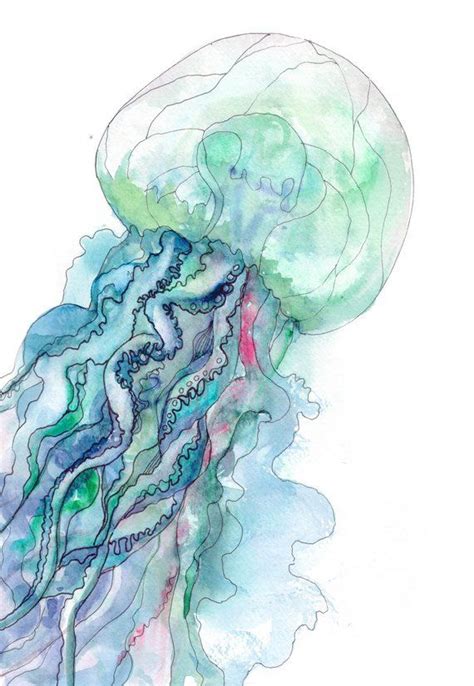 Jellyfish Print Sea Life Print Nautical Print Diving Lover T Idea