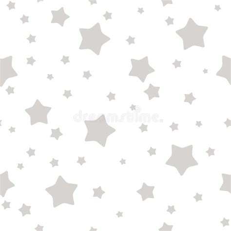 Starry Sky Seamless Pattern Background With Star Vector Illustration