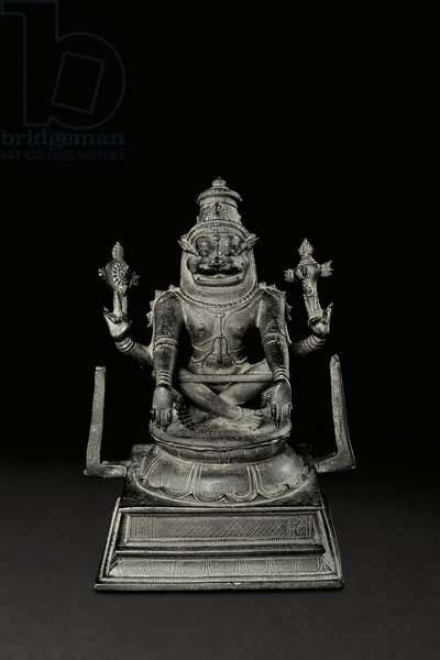 Figure Of Yoga Narasimha South India Tamil Nadu Vijayanagara Period