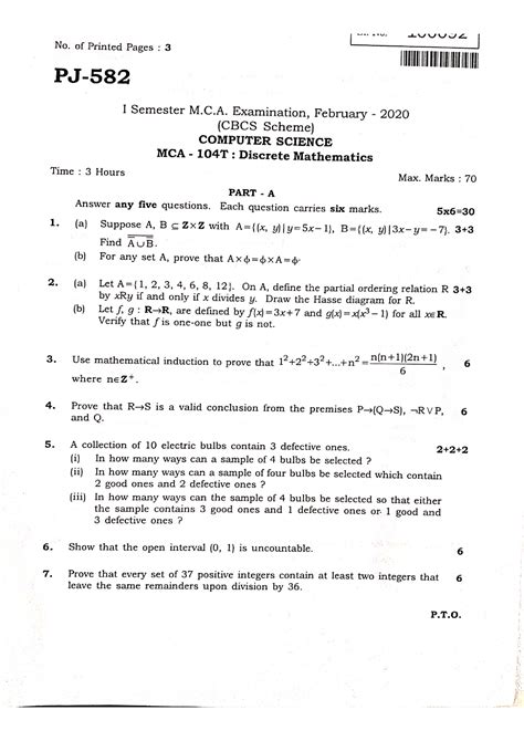 Previous Year Mca Question Papers DIRECT MATHS Studocu