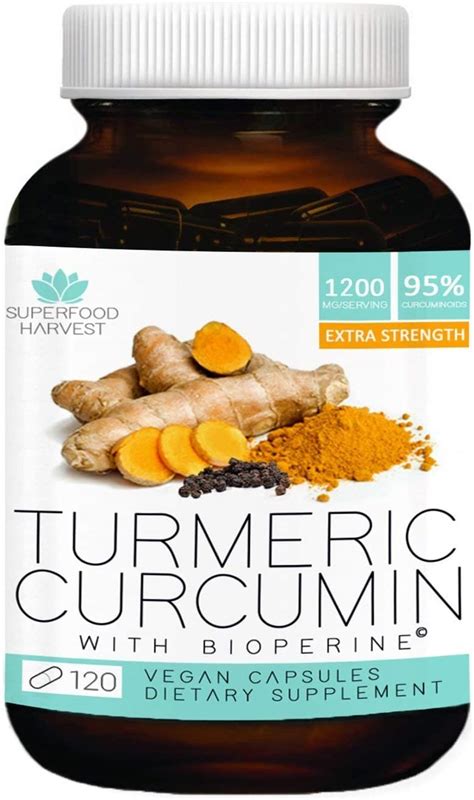 Amazon Com Organic Turmeric Curcumin With Bioperine Mg