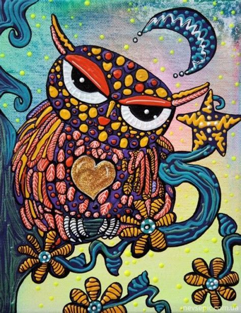 Laura Barbosa Owl Painting Owl Artwork Sale Artwork