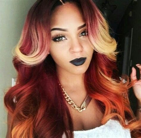 Ombrè Middle Part Sew In Weave Hairstyles Pretty Hairstyles Straight