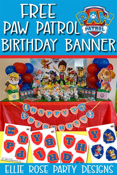 Paw Patrol Happy Birthday Banner Learn How To Make With Free