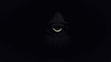 Scary Face Smile Minimalism Dark Tooth Hooded Jacket