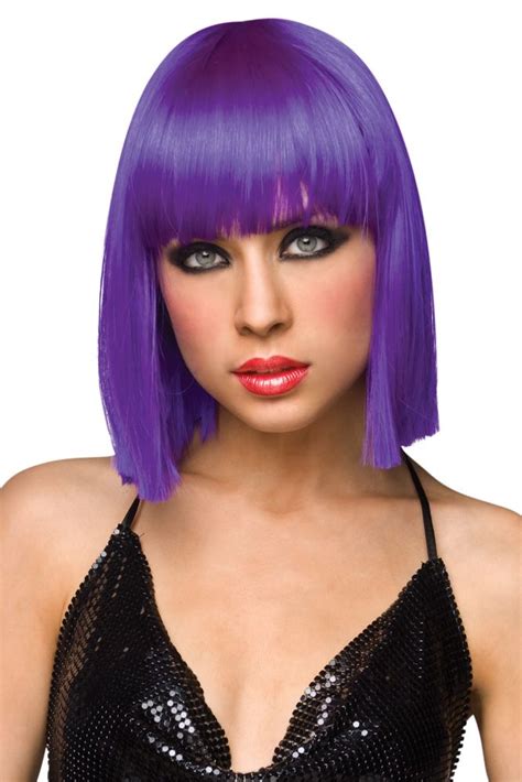 purple cleo fashion pleasure wig by pleasure wigs colourful wigs and cute accessories for fun