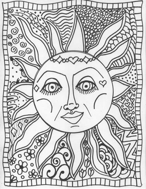 View Abstract Sun And Moon Coloring Pages Home