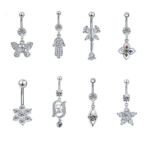 Sexy Women Belly Button Rings Dangle Navel Rings Hot Sexy Women Body Piercing Stainless Steel