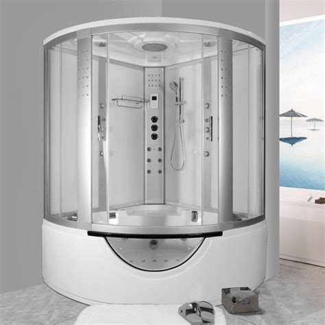 Lww6 1500mm X 1500mm Corner Steam Shower Cabin Whirlpool And Airspa Bath White
