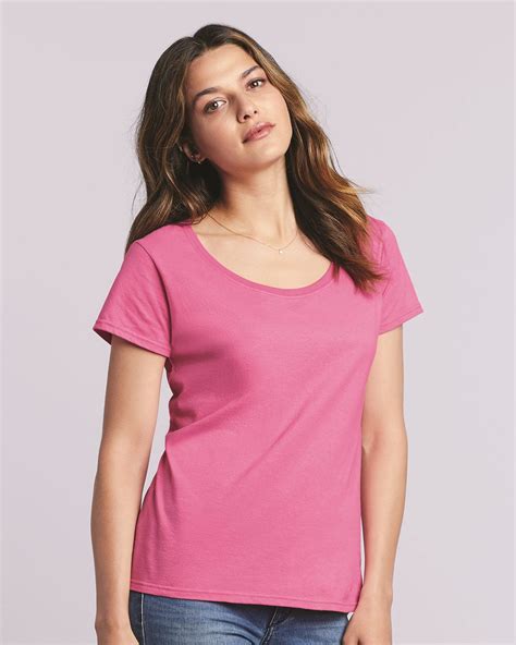 Gildan Softstyle Womens Deep Scoop Neck T Shirt Walmart Com