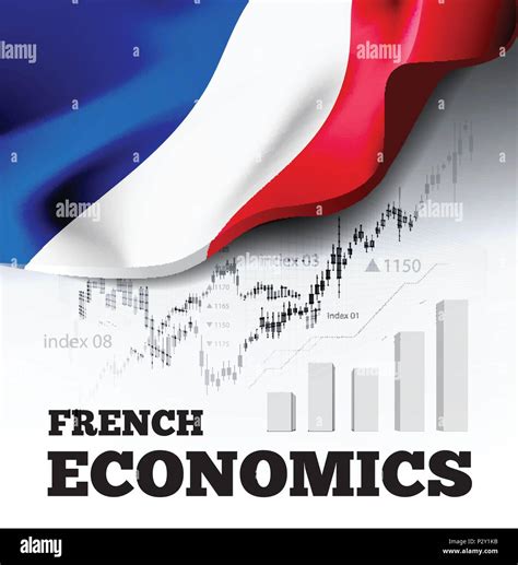 Illustration Vecteur De Léconomie Française La France Avec Un Drapeau