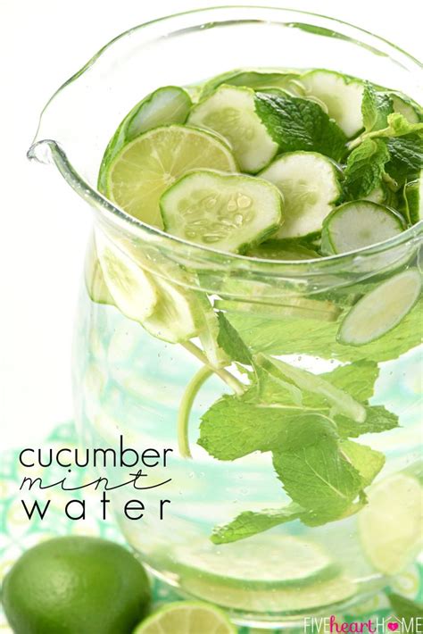 Cucumber Mint Infused Water With Or Without Lime Infused Water
