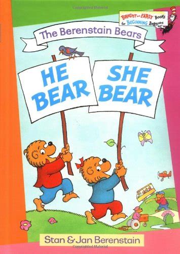 He Bear She Bear By Berenstain Stan Berenstain Jan Good 1974 1st Edition Better World