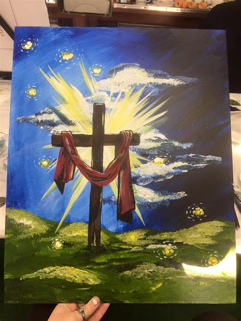 Original Painting Cross Painting Etsy Cross Art Painting Cross