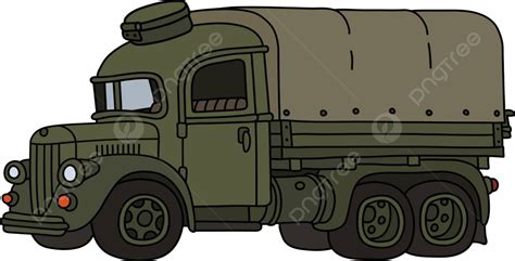 The Funny Old Military Truck Automobile Old Land Vector Automobile