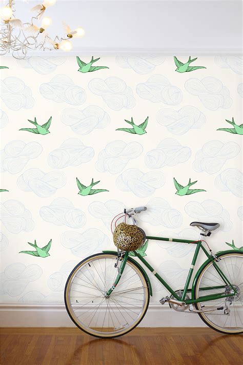 Daydream wallpaper featuring flying birds and floating clouds was designed by julia rothman for hygge & west. 50+ Hygge and West Daydream Wallpaper on WallpaperSafari