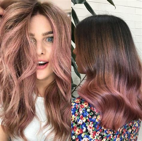 les cheveux au couleur rose gold coiffure simple et facile