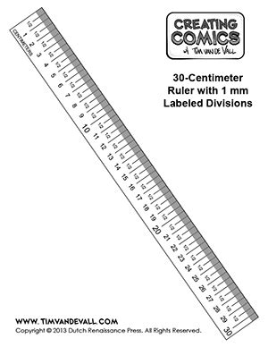 The printable ruler is printed with 25 centimeter increments on one edge and millimeters on the other edge. Free centimeter ruler template - Creating Comics