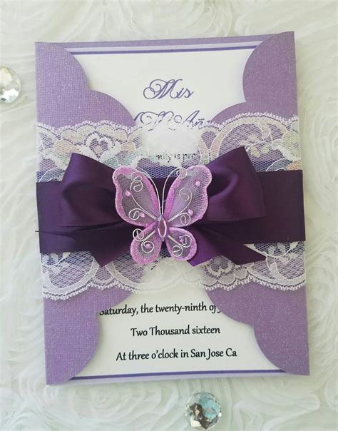 Invitación de mariposa sweetsixteen bodas quinceañeras Etsy