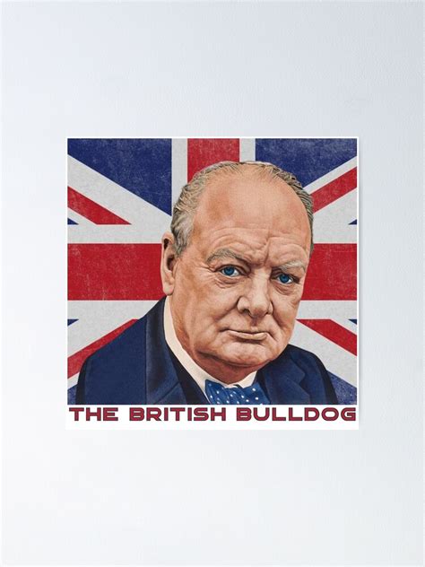 The British Bulldog Winston Churchill Union Jack Poster By