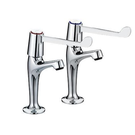 Bristan Lever High Neck Pillar Taps With 6 Levers