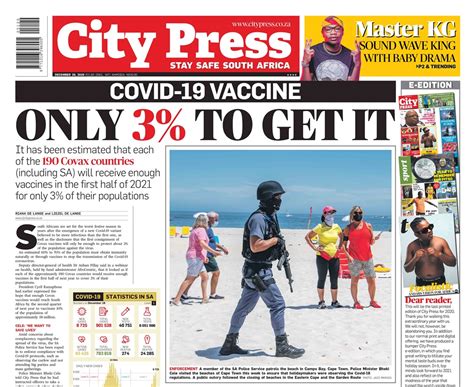 Whats In City Press Only 3 To Get Covid 19 Vaccine Why Magashule