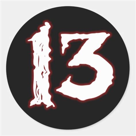Unlucky Number 13 Classic Round Sticker