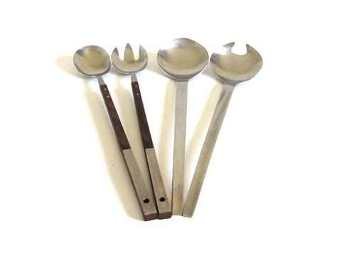 We are a leading manufacturer of vintage salad servers, wooden salad servers, antique salad servers, sterling salad servers, mother of peal salad spoon and stainless steel our organization is counted among the leading manufacturers and exporters of superior quality vintage salad servers. Danish Modern Style Salad Servers Utensil Set Stainless ...