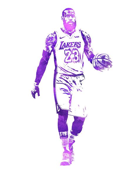 If i'm on the same court as my son in the nba. Lebron James Los Angeles Lakers Water Color Pixel Art 1 ...