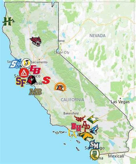 Sports Teams In California Sport League Maps