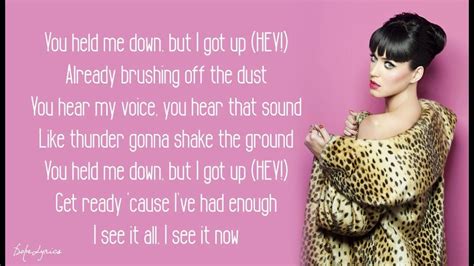 Katy Perry Lyric Roar Lyricsa