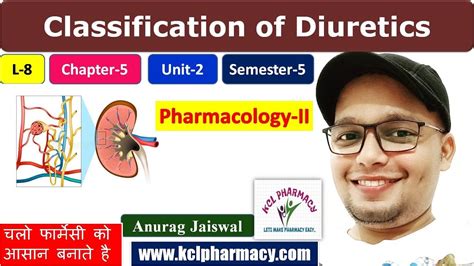 Classification Of Diuretics L 8 Ch 5 Unit 2 Pharmacology Ii 5th