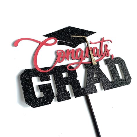 Congrats Grad Svg Cake Topper Svg Graduation Svg Graduate Etsy